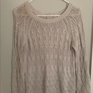 Open knit sweater. Cream/Beige